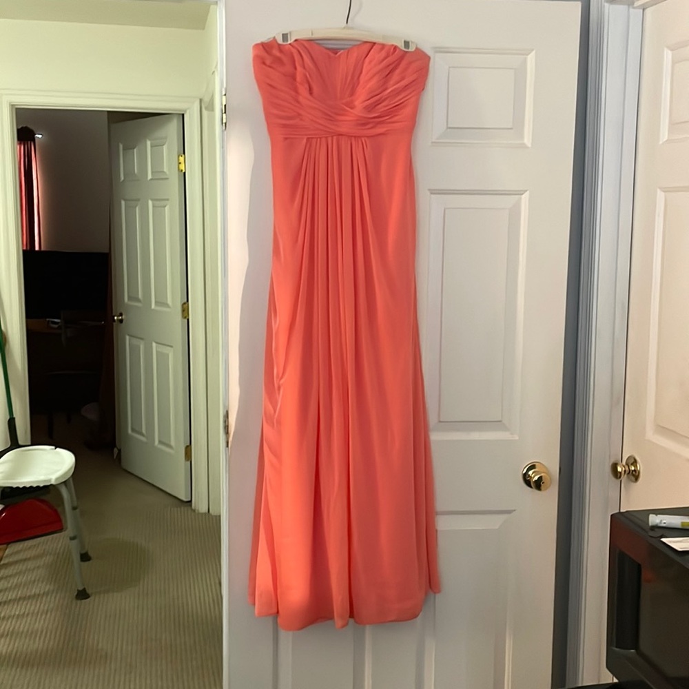 David Bridal Bridesmaid | Coral Dress| Size 10